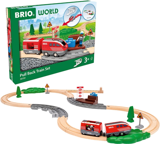 BRIO: PULL-BACK TRAIN SET