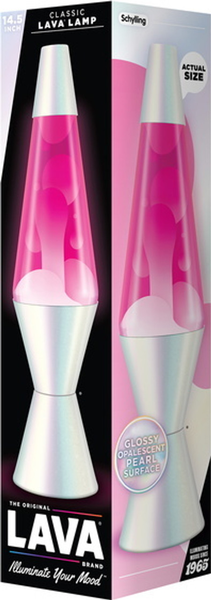 OPALESCENT WHITE/PINK LAVA LAMP