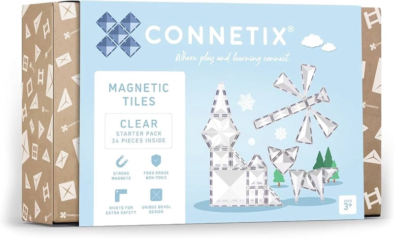 CONNETIX CLEAR STARTER PACK 34 PIECES