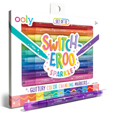 OOLY SWITCH-EROO COLOR CHANGING GLITTER MARKERS