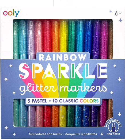 OOLY SPARKLE GLITTER MARKERS RAINBOW