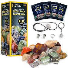 NATIONAL GEOGRAPHIC ROCK TUMBLER REFILL PACK JASPER MIX