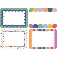 NAME TAGS: COLOR CRUSH SCALLOPED