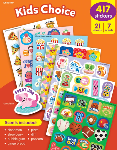 SMELLY STICKERS: KIDS CHOICE VARIETY PACK 417 STICKERS