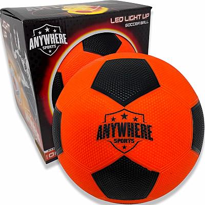 LED LIGHT UP SOCCER BALL ORANGE