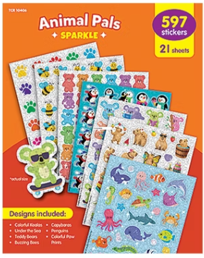 STICKERS: ANIMAL PALS SPARKLE VARIETY PACK