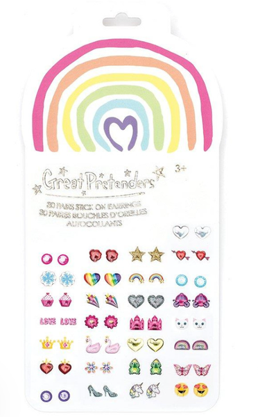 RAINBOW LOVE STICKER EARRINGS