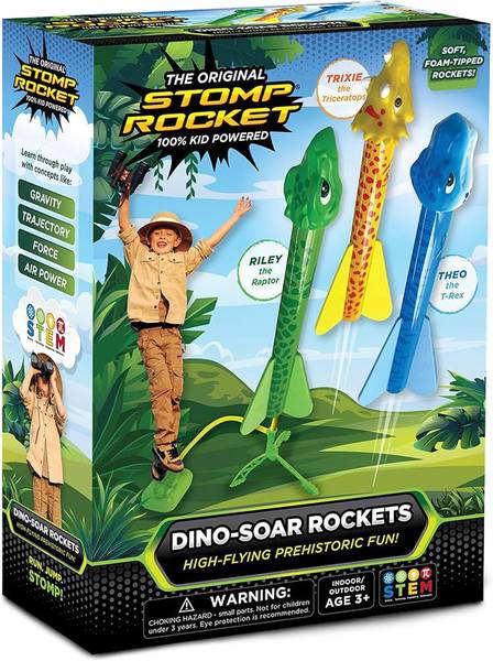 STOMP ROCKET DINO-SAUR ROCKETS 3  PACK REFILL