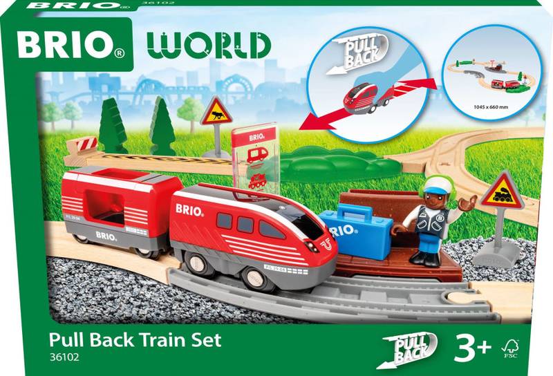 BRIO: PULL-BACK TRAIN SET
