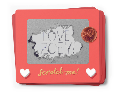 (SALE) SCRATCH-OFF VALENTINES SCRATCH-A-SKETCH