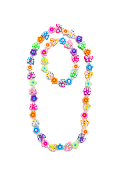 NECKLACE & BRACELET SET: FLUTTER FLOWERS