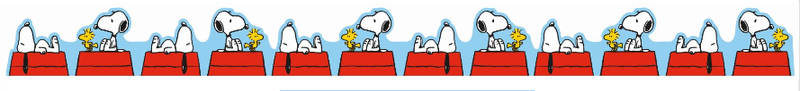 BORDER: PEANUTS SNOOPY ON DOGHOUSE