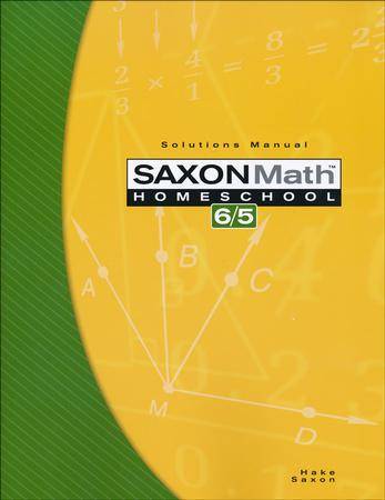 SAXON MATH 6/5 SOLUTIONS MANUAL