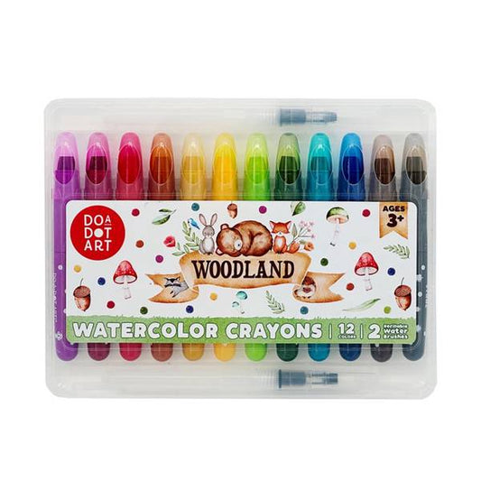 WATERCOLOR CRAYONS SET OF 12: WOODLAND