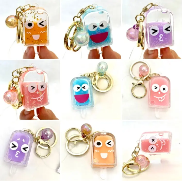 ICE POP FACE EMOJI KEYCHAIN