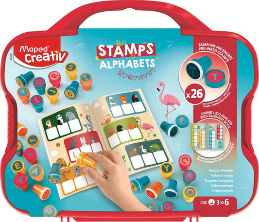 ALPHABET STAMPS LETTER CASE
