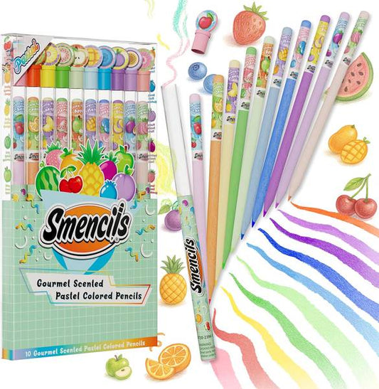 SMENCILS GOURMET SCENTED PASTEL COLORED PENCILS
