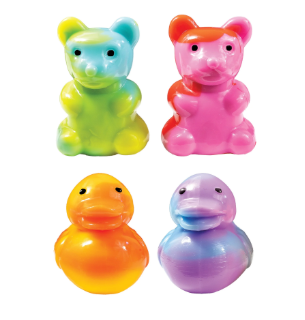 TIE-DYED GUMMY BEAR OR RUBBER DUCKY SQUISHY SCENTED