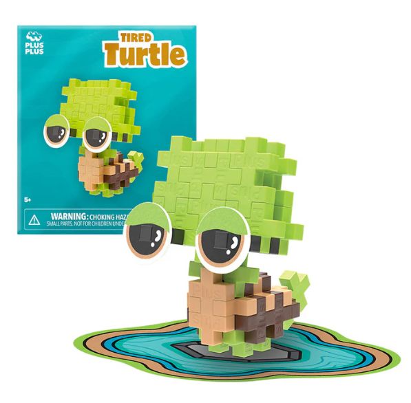 PLUS PLUS PET PACKET: TIRED TURTLE
