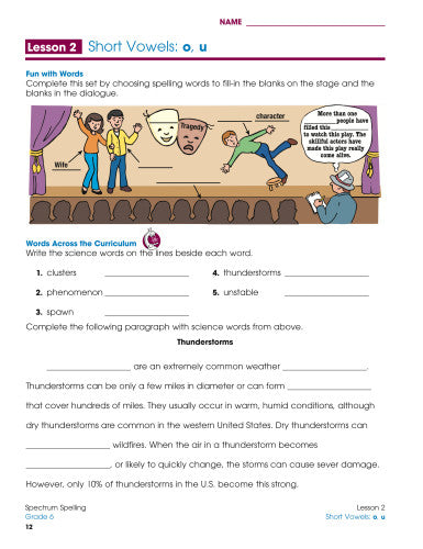 SPECTRUM COMMON CORE SPELLING GRADE 6