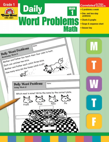 DAILY WORD PROBLEMS MATH GRADE 1