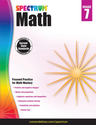 SPECTRUM COMMON CORE MATH GRADE 7