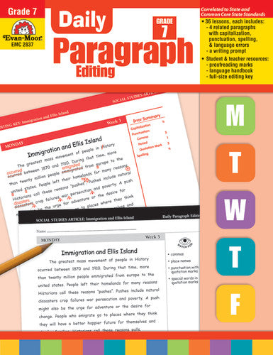 DAILY PARAGRAPH EDITING GRADE 7