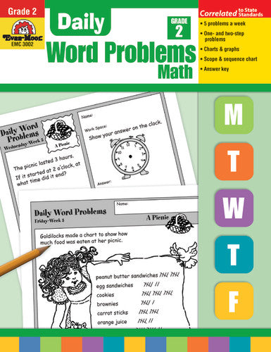 DAILY WORD PROBLEMS MATH GRADE 2