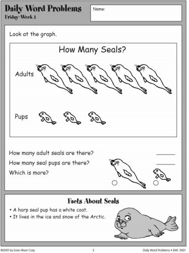 DAILY WORD PROBLEMS MATH GRADE 1