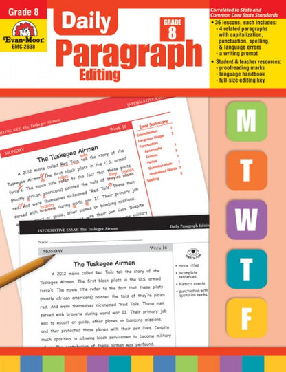 DAILY PARAGRAPH EDITING GRADE 8