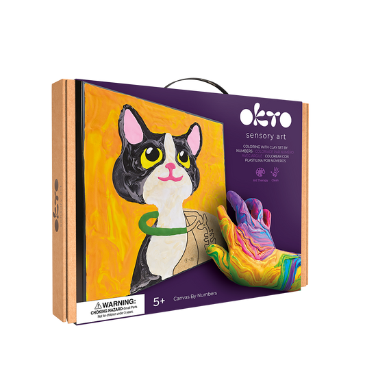 SENSORY ART: COLORING WITH CLAY SET CAT