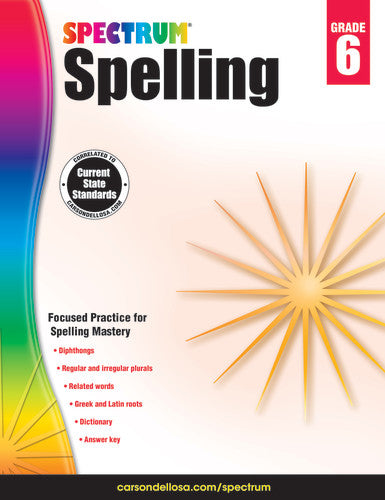 SPECTRUM COMMON CORE SPELLING GRADE 6