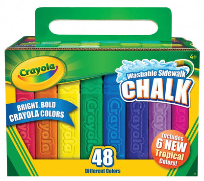 CRAYOLA SIDEWALK CHALK: BRIGHT BOLD CRAYOLA 48CT