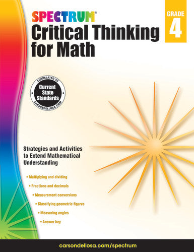 SPECTRUM CRITICAL THINKING FOR MATH GRADE 4