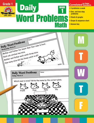 DAILY WORD PROBLEMS MATH GRADE 1