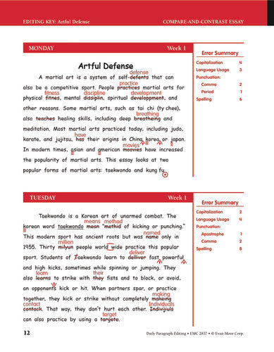 DAILY PARAGRAPH EDITING GRADE 7