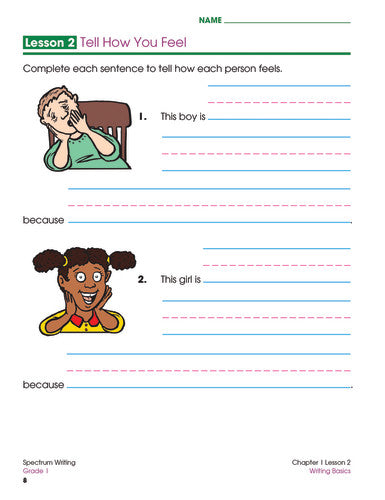 SPECTRUM COMMON CORE WRITING GRADE 1