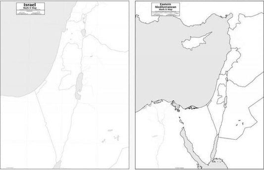 MARK-IT MAP: ISRAEL/EASTERN MEDITERRANEAN TWO SIDED