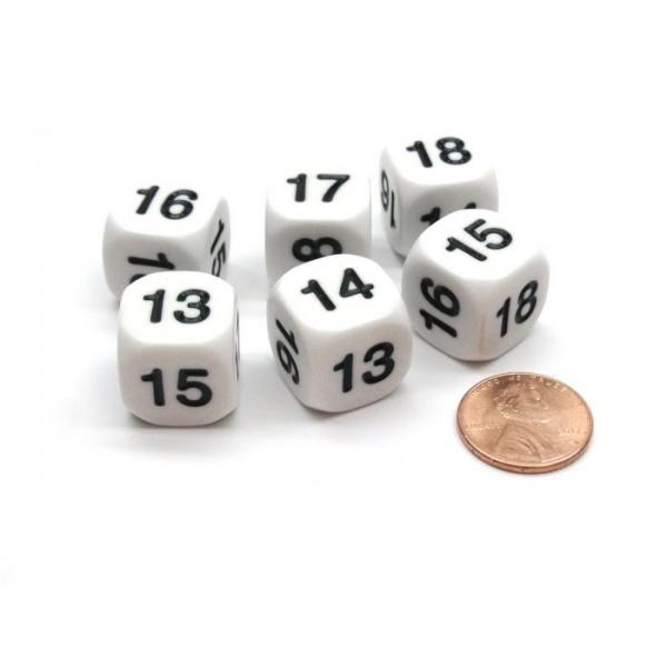 DICE: NUMBERS 13-18