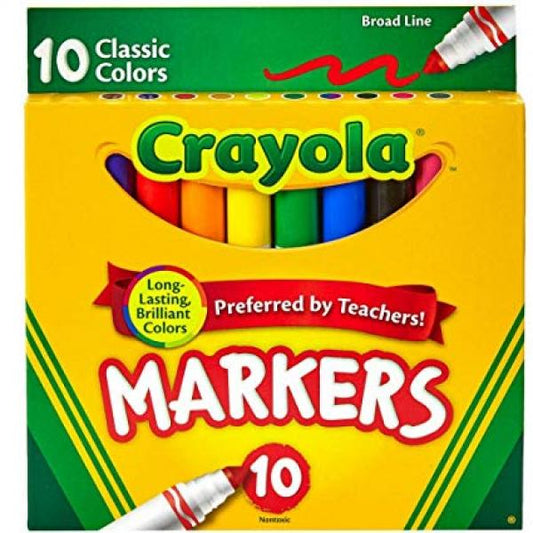 CRAYOLA MARKERS: CLASSIC 10CT