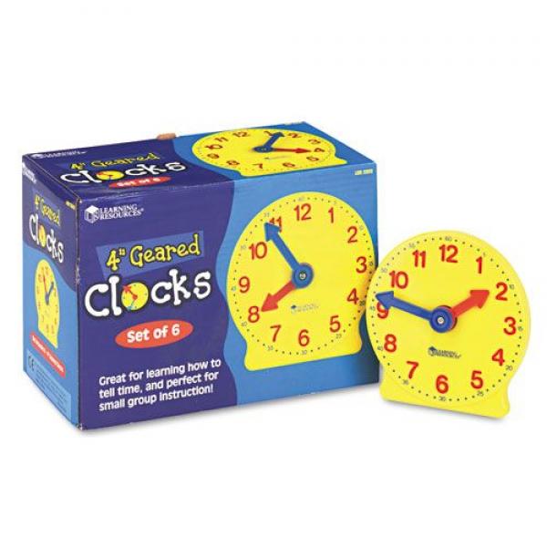 4" GEARED CLOCKS SET OF 6