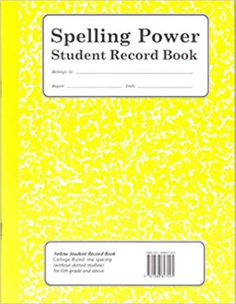 SPELLING POWER STUDENT RECORD BOOK YELLOW