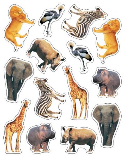 SHAPE STICKERS: WILD ANIMALS