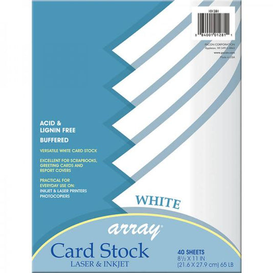 CARD STOCK: WHITE 40 SHEETS