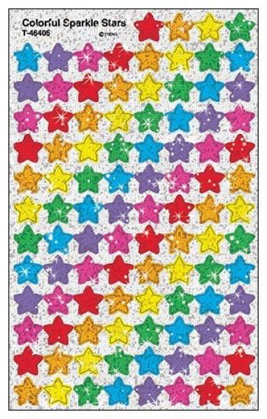 STICKERS: COLORFUL SPARKLE STARS