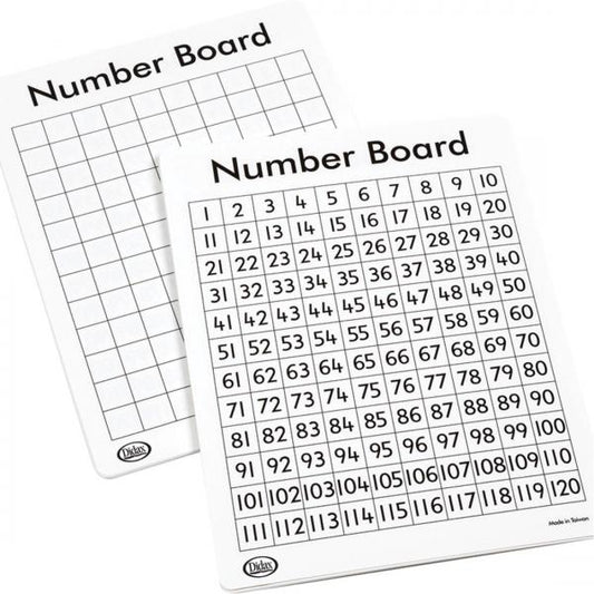 WRITE ON/WIPE OFF 120 NUMBER MATS