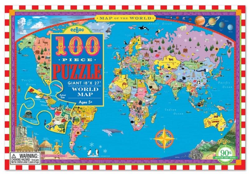 PUZZLE: WORLD MAP 100 PCS