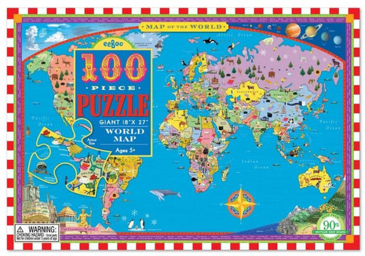 PUZZLE: WORLD MAP 100 PCS