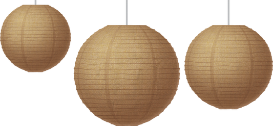 PAPER LANTERNS: BURLAP