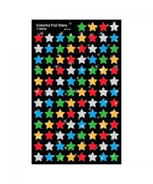STICKERS: COLORFUL FOIL STARS ASSORTED